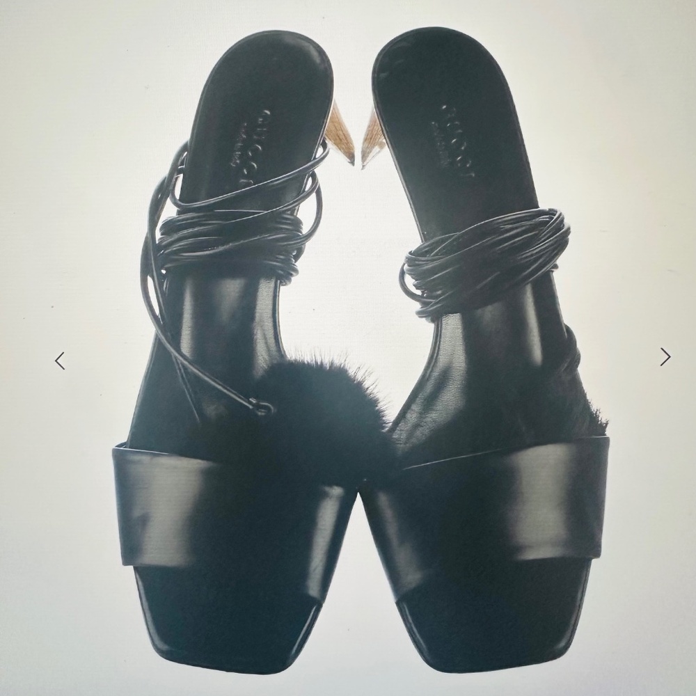 The Gucci Pom Pom Leather Wrap Sandals! - Picture 4 of 6